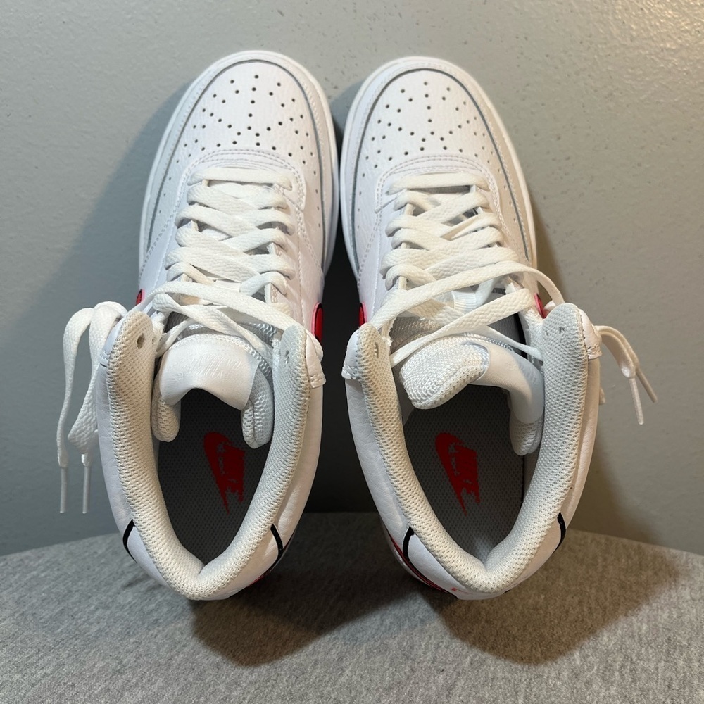 Nike Court Vision Mid 'White Flash Crimson' Women’s Shoe Size 8 CD5436-102 - Picture 8 of 11